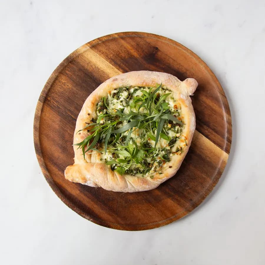 Khachapuri Slice with Cheese and Coriander