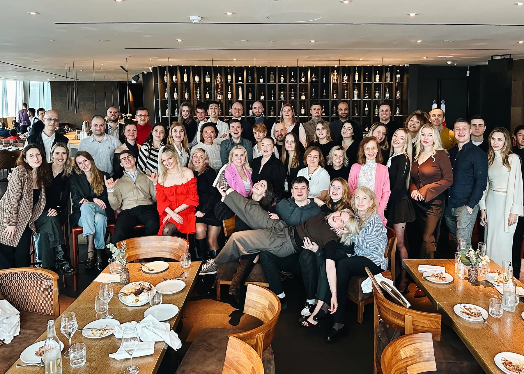 The ZIMA team together in the Soho dining room